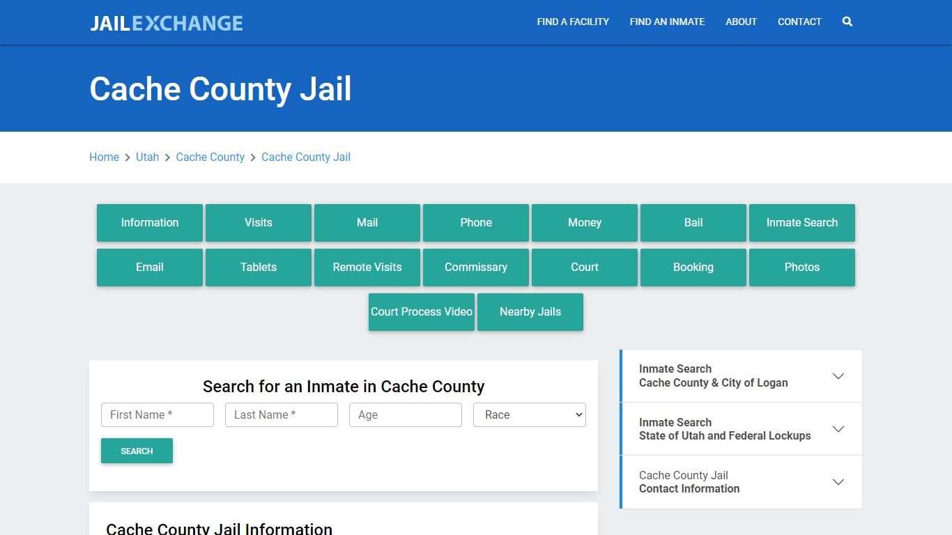 Cache County Jail Roster Lookup, UT, Inmate Search - Jail Exchange